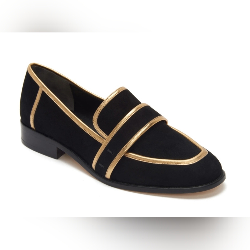 Etienne Aigner Elle  Black and Gold Flats size 11